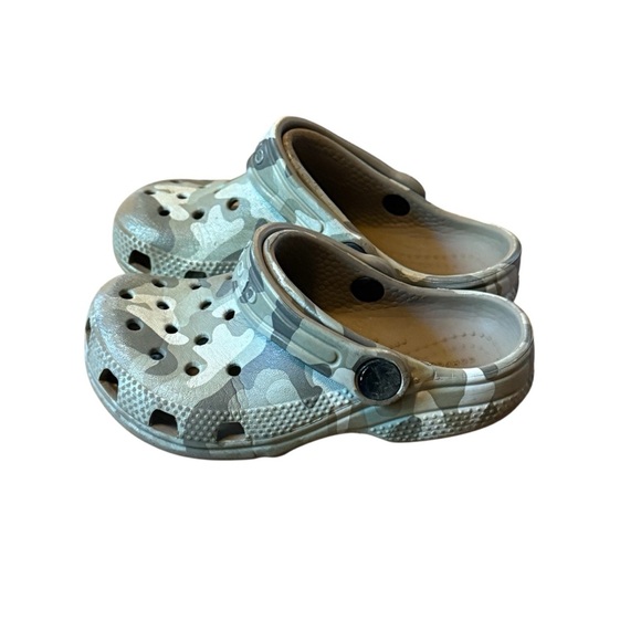 Kids Camo CROCS C9 Green Slip On Clogs Toddler Childrens Hunting Child - Picture 4 of 7